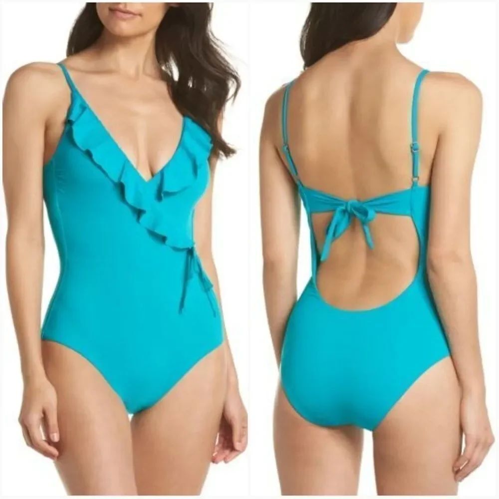 Becca Color Code Wrap One-Piece Swimsuit Sz Sm